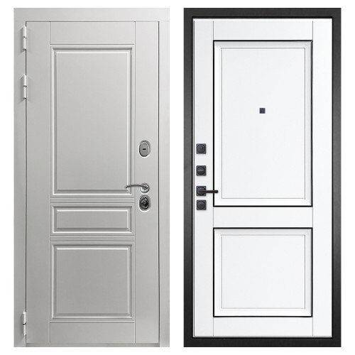 Гранит Лира Белая, панель 070 Две филенки с молдингом белый матовый 12 мм