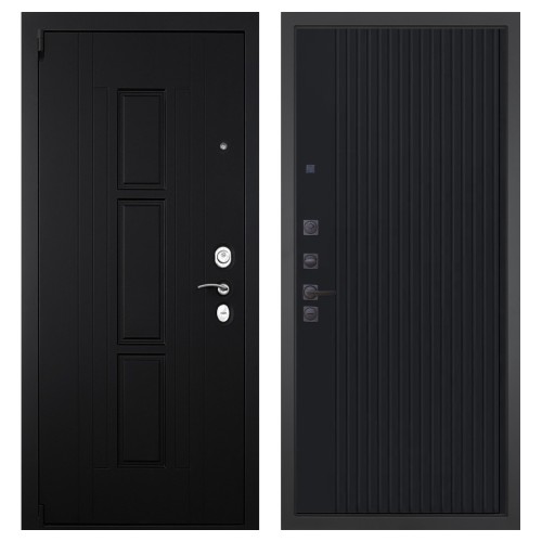 Гранит Т3М, панель 088 Черный кварц с фрезеровкой 10 мм