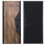 Гранит Континент с фрамугой, панель 088 Черный кварц с фрезеровкой 10 мм