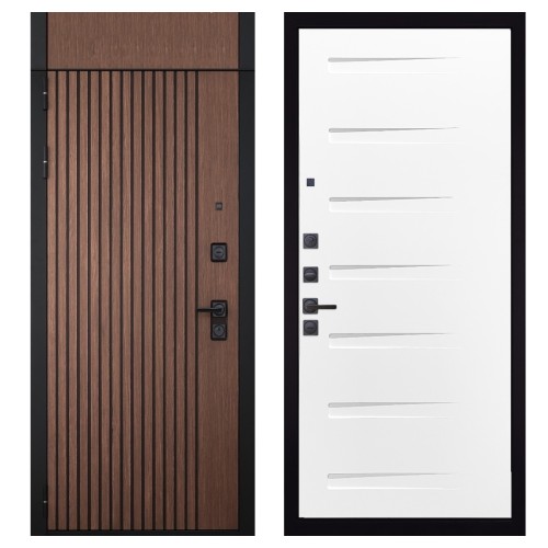 Гранит Шторм с фрамугой, панель 081 Белый Горизонт 10 мм