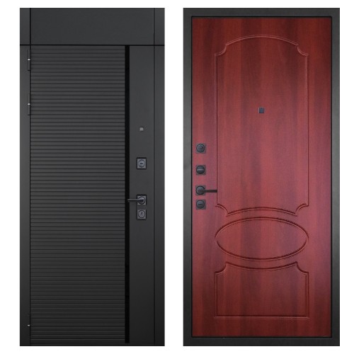 Гранит Пиано Черная с фрамугой, панель 005 Итальянский орех 6 мм