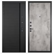 Гранит Пиано Черная, панель 044 Бетон светлый 12 мм