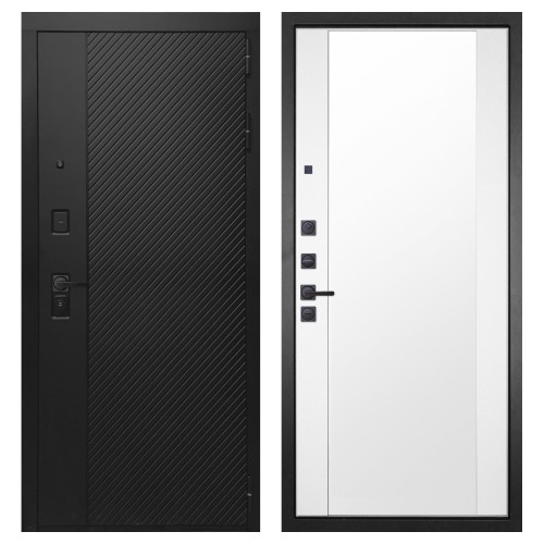 Гранит Симметрия, панель 024 зеркало Макси белый матовый 16 мм