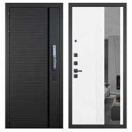 Гранит Пиано Смарт, панель 085 Белый рельеф софт с тонированным зеркало 10 мм