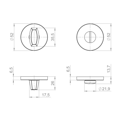 Ручка Fuaro (Фуаро) поворотная BK6.R.ZLR52 BL-24 черный 