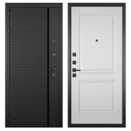 Гранит Пиано Черная, панель 063 Роял Вуд белая со структурой 12 мм