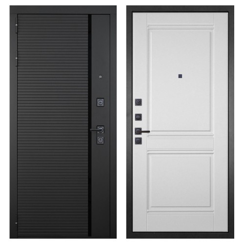 Гранит Пиано Черная, панель 063 Роял Вуд белая со структурой 12 мм