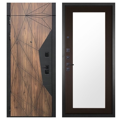 Гранит Континент с фрамугой, панель 011 зеркало Венге 16 мм