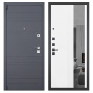 Гранит С60, панель 085 Белый рельеф софт с тонированным зеркало 10 мм