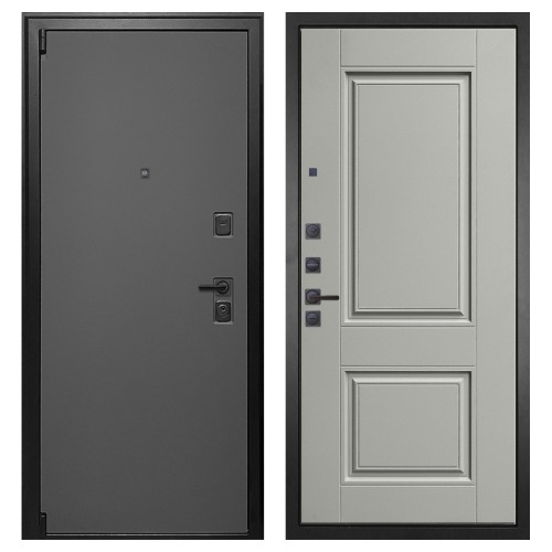 Гранит Лайт Графит, панель 068 Две филенки силк маус 12 мм