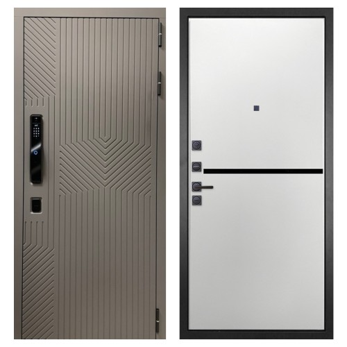 Гранит Смарт Нанорельеф, панель 073 горизонт белая 10 мм