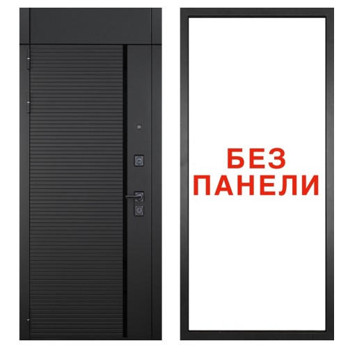 Гранит Пиано Черная с фрамугой, панель 000 Без панели