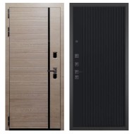 Гранит Пиано Эко, панель 088 Черный кварц с фрезеровкой 10 мм