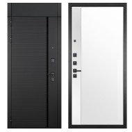 Гранит Пиано Черная с фрамугой, панель 075 зеркало макси бок белое 16 мм