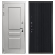 Гранит Лира Белая, панель 088 Черный кварц с фрезеровкой 10 мм