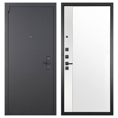 Гранит Эксклюзив, панель 075 зеркало макси бок белое 16 мм