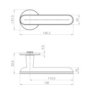 Ручка Armadillo (Армадилло) раздельная R.YM.FRAPPE BL-26 черный 