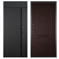 Гранит Пиано Черная с фрамугой, панель 007 Венге 6 мм