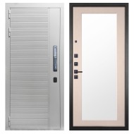 Гранит Пиано Смарт Белая, панель 014 зеркало Капучино 16 мм