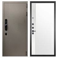 Гранит Смарт Нанорельеф, панель 075 зеркало макси бок белое 16 мм