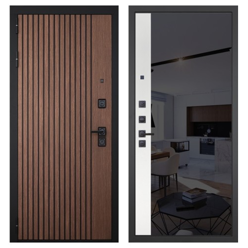 Гранит Шторм, панель 091 зеркало макси бок тонированное черное 10 мм