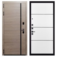 Гранит Пиано Эко, панель 079 Белый софт, черный молдинг 12 мм