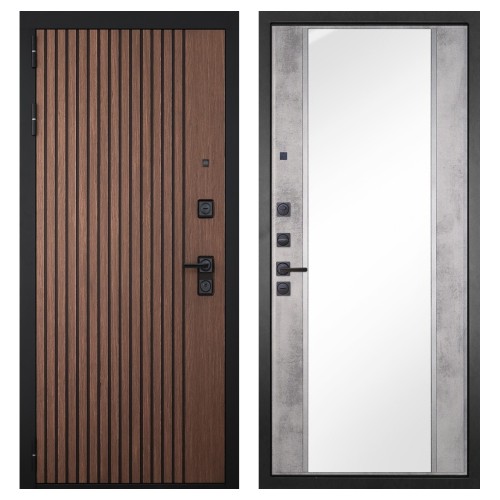 Гранит Шторм, панель 051 зеркало Бетон светлый 16 мм