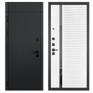 Гранит Горизонт с фрамугой, панель 089 Белый софт с зеркальной тонированной вставкой 10 мм