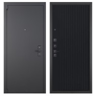 Гранит Эксклюзив, панель 088 Черный кварц с фрезеровкой 10 мм