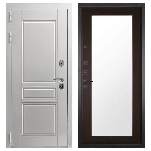 Гранит Лира Белая, панель 011 зеркало Венге 16 мм