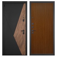 Гранит Геометрия, панель 087 Дуб кантри темный с фрезеровкой 10 мм