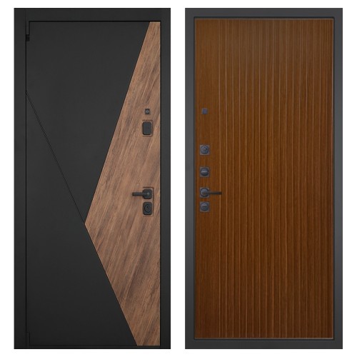 Гранит Геометрия, панель 087 Дуб кантри темный с фрезеровкой 10 мм