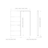 Пенал для скрытой раздвижной Armadillo (Армадилло) системы SLD.Comfort-PENAL caseta 900/2600