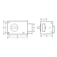 Замок Omega (Омега) накладной цилиндровый ЗН1-1 ЗАЗ медь 