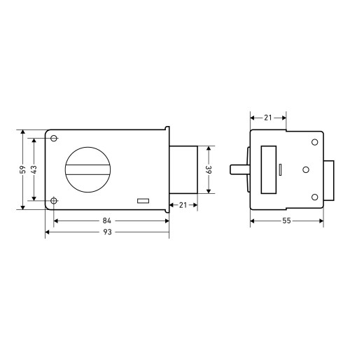 Замок Omega (Омега) накладной цилиндровый ЗН1-1 ЗАЗ медь 