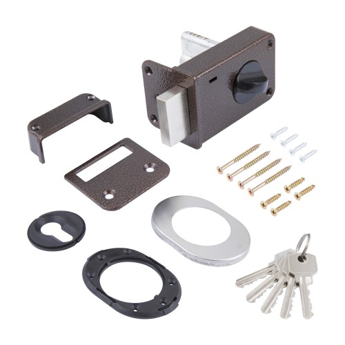 Замок Omega (Омега) накладной цилиндровый ЗН1-1 ЗАЗ медь 