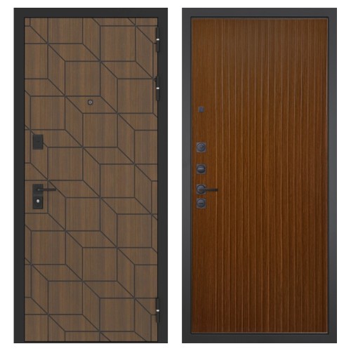 Гранит Плэй, панель 087 Дуб кантри темный с фрезеровкой 10 мм