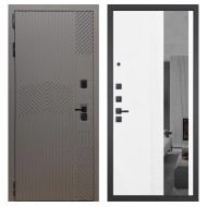 Гранит Нанорельеф, панель 085 Белый рельеф софт с тонированным зеркало 10 мм