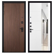 Гранит Шторм, панель 083 Белый софт зеркало 10 мм