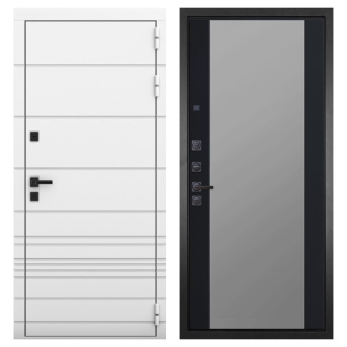 Гранит Роял белая NEW, панель 074 зеркало фацет тонированное 16 мм