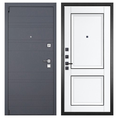 Гранит С47, панель 070 Две филенки с молдингом белый матовый 12 мм