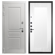 Гранит Лира Белая, панель 019 зеркало Белый ясень 16 мм