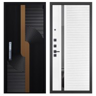 Гранит Смарт Люкс, панель 089 Белый софт с зеркальной тонированной вставкой 10 мм