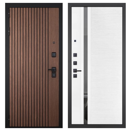 Гранит Шторм, панель 089 Белый софт с зеркальной тонированной вставкой 10 мм