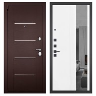 Гранит М2 Люкс, панель 085 Белый рельеф софт с тонированным зеркало 10 мм