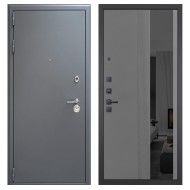 Гранит 7024, панель 086 Серый рельеф софт с тонированным зеркало 10 мм