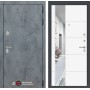 Входная дверь Лабиринт Бетон с зеркалом 19 - Белый софт