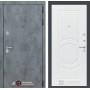 Входная дверь Лабиринт Бетон 23 - Белый софт 880х2050 левая