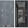 Входная дверь Лабиринт Бетон с зеркалом Панорама с тонировкой - Черный кварц