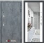 Входная дверь Лабиринт Бетон с зеркалом Максимум - Белый софт